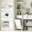 Bathroom cabinet with laundry basket – image 7