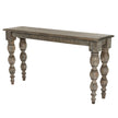 Rutland distressed wood console table, angled view