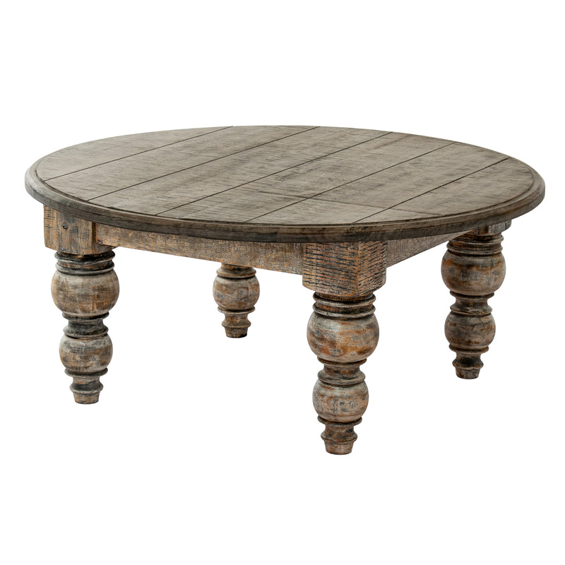 Rutland round coffee table on a white background