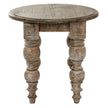 Rutland round side table from the front