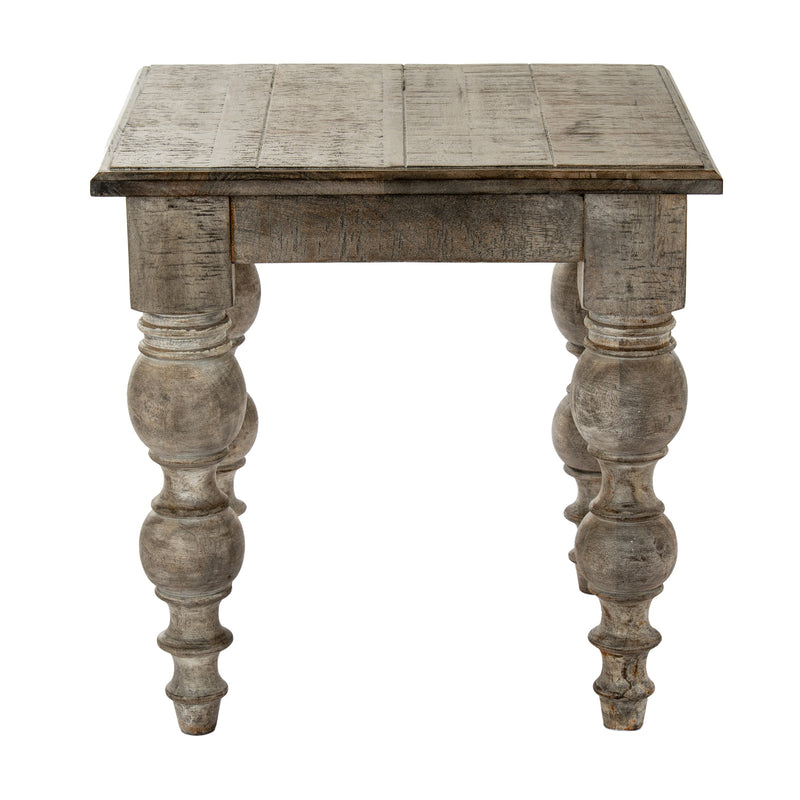 Rutland square side table from the front