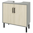 Grey and oak under sink cabinet – image 10