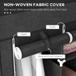 125 cm black fabric wardrobe – image 5