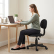 HOMCOM Small Armless Office Chair - Black – view 8