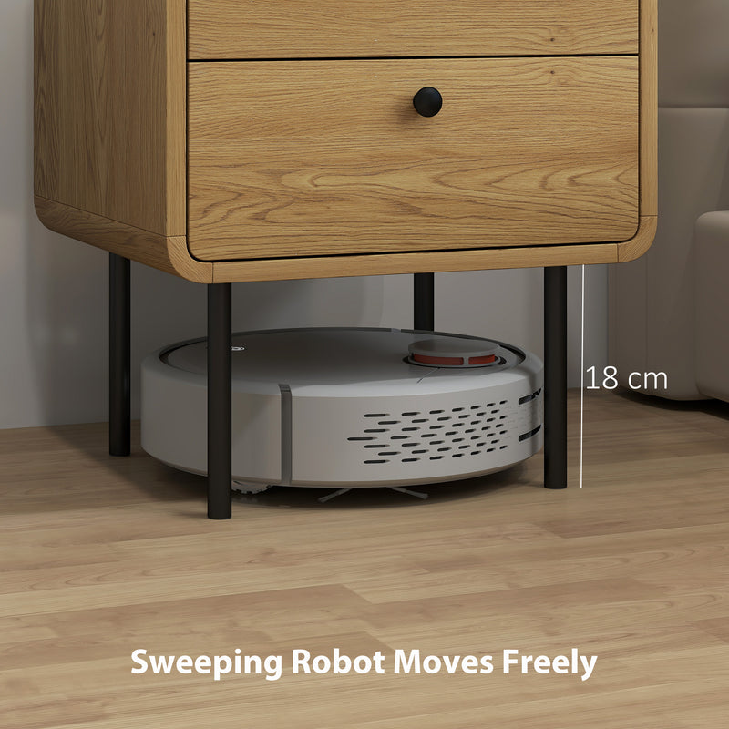 Bedside table with 2 drawers – image 6