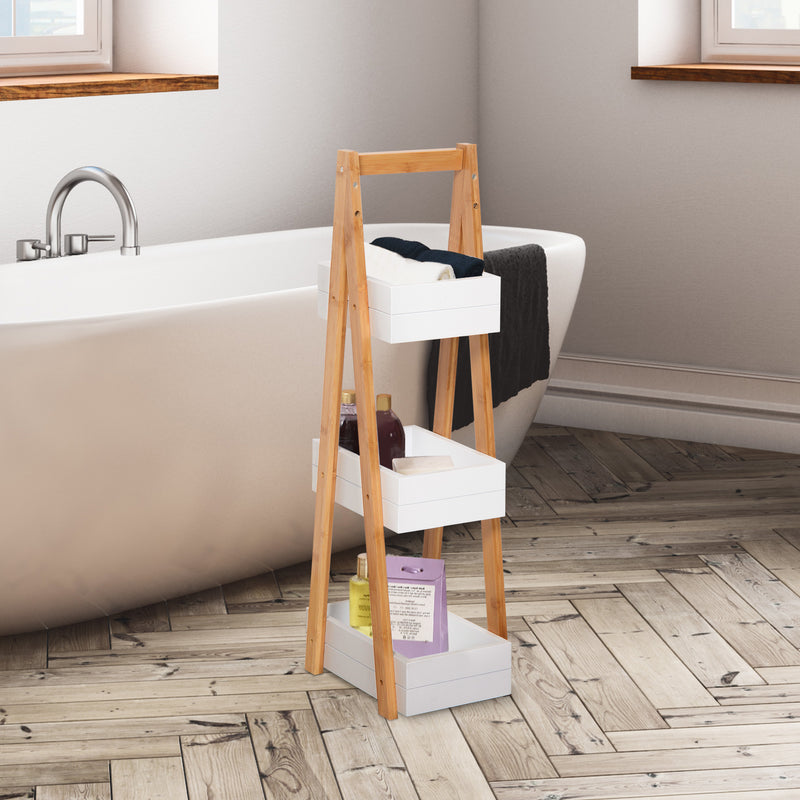 3-tier A-frame bathroom shelf – image 2