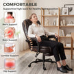 HOMCOM Executive Home Office Chair Reclining Function Footrest Computer Desk Chair High Back, Brown – view 4