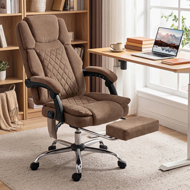 HOMCOM Office Chair with 6-Point Vibration Massage and Heat, Executive Computer Desk Chair with High Back, Reclining – view 2