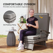 Rattan recliner with footstool – image 7