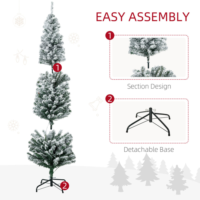 6ft pre-lit decorated flocked Christmas tree – image 7