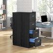 Black 4-drawer lockable filing cabinet – image 7