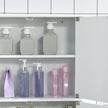 White mirror cabinet with vented base – image 8
