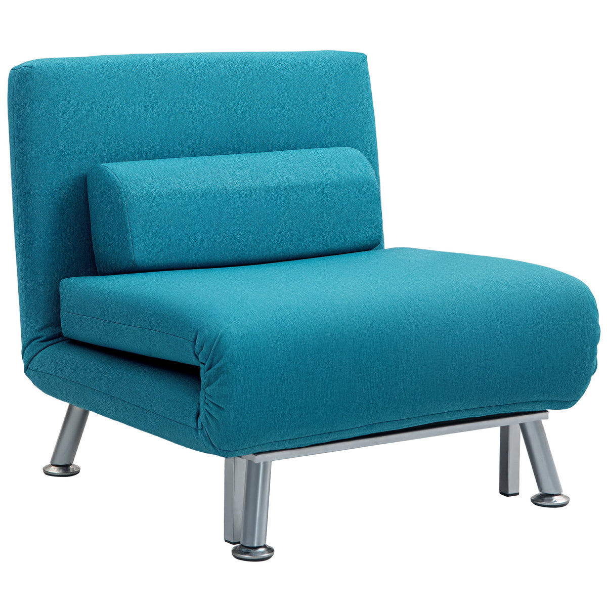 3-in-1 Linen Sleeper Chair Bed – Dark Blue