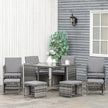 8-seater rattan cube dining set – image 2