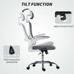 HOMCOM Mesh Back Office Chair, with Lumbar Support - Charcoal Grey – view 8