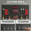28-Piece Wall-Mounted Tool Pegboard Set with 3 Panels – Black/Red – image 4 of 9