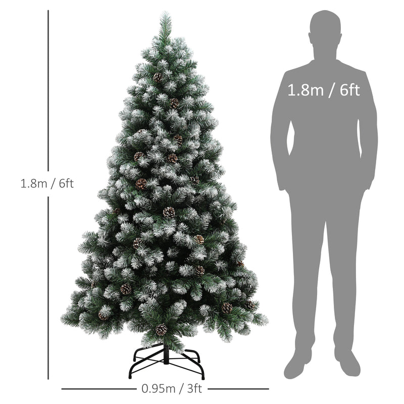 6ft snow-dipped pine Christmas tree – image 3