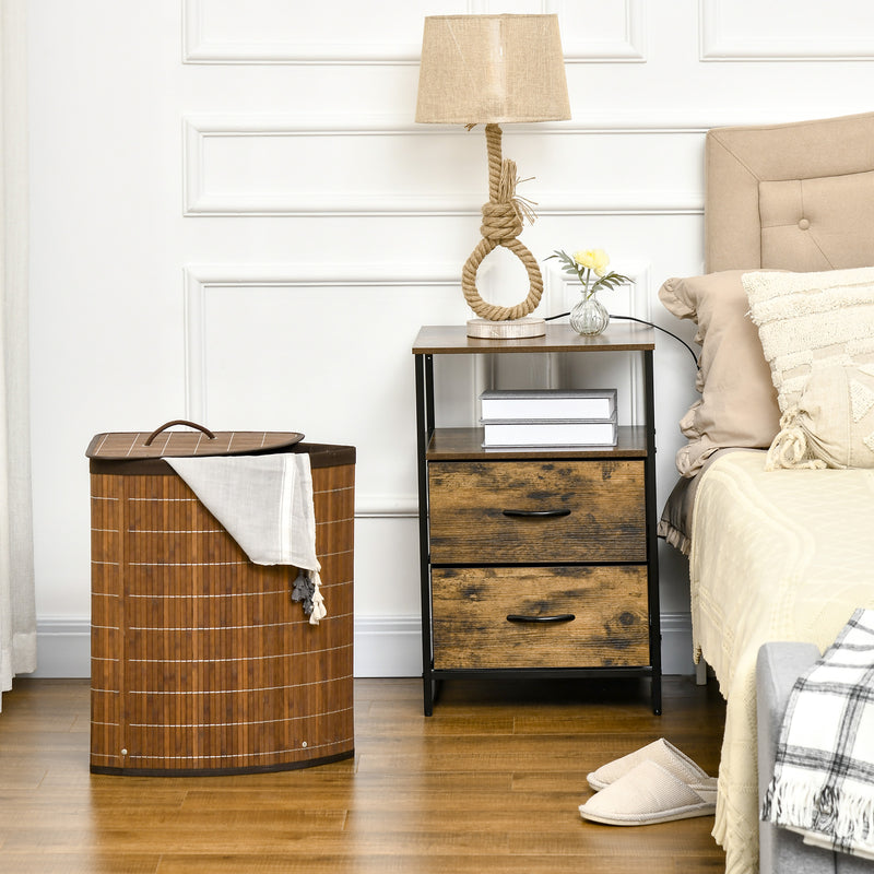 Corner bamboo laundry basket – image 10