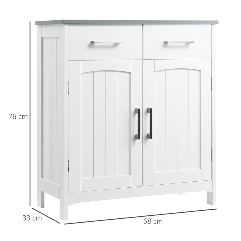 White 2-drawer bathroom cabinet – image 3