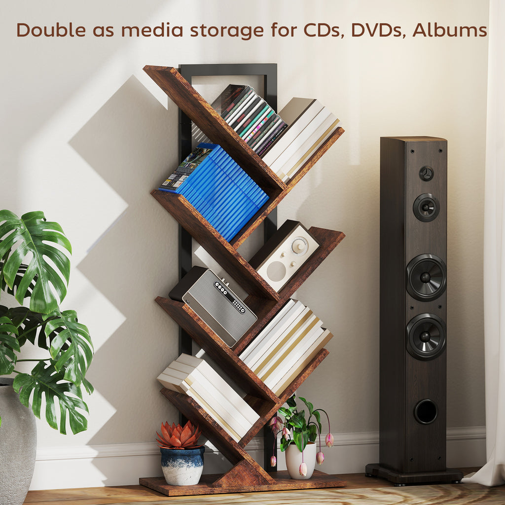 Six-Section Tree Bookcase - Wood-Effect