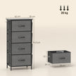 4-drawer fabric chest with side pockets – image 3