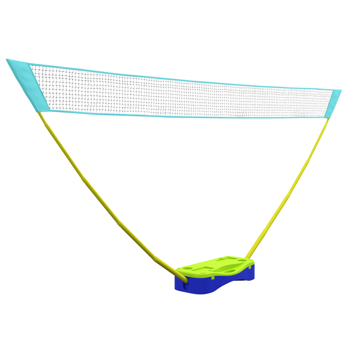 Portable 4 m badminton and volleyball net set with carry case, rackets and shuttlecocks