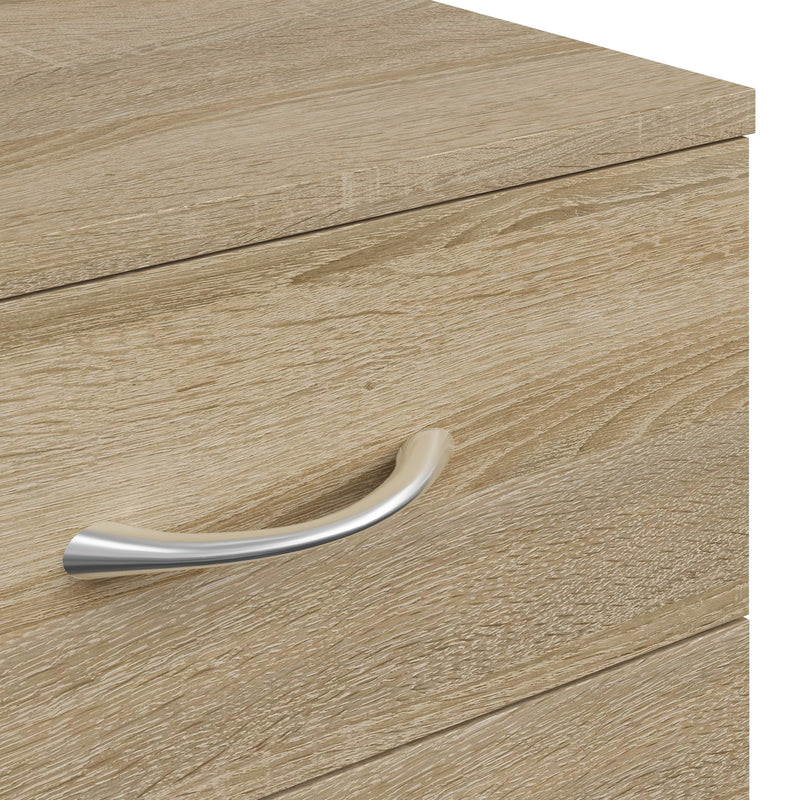 HOMCOM Three-Drawer Simple Bedside Table - Oak – view 10
