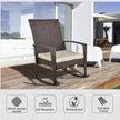 Brown rattan rocking chair – image 4