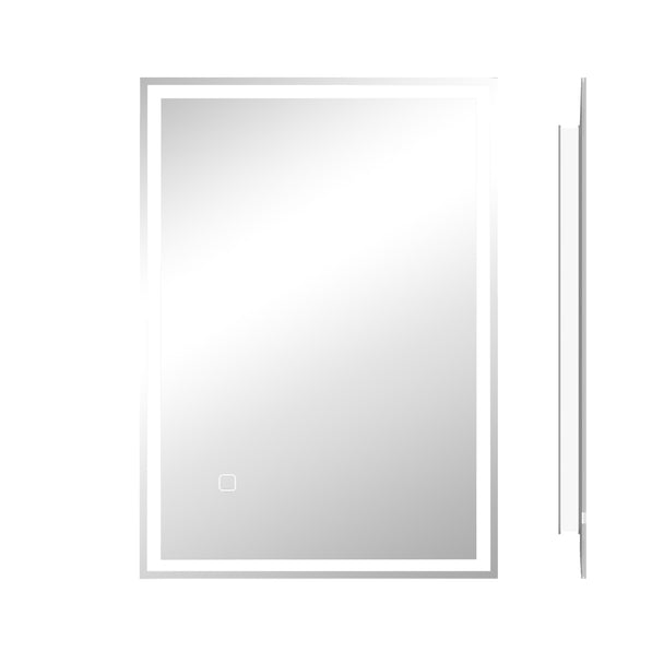70 x 50 cm LED bathroom mirror with illuminated edge, touch control and anti-fog function