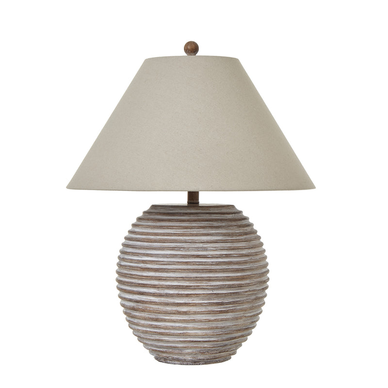 Saturn Ceramic Table Lamp with Linen Shade – 71cm, additional product view 2