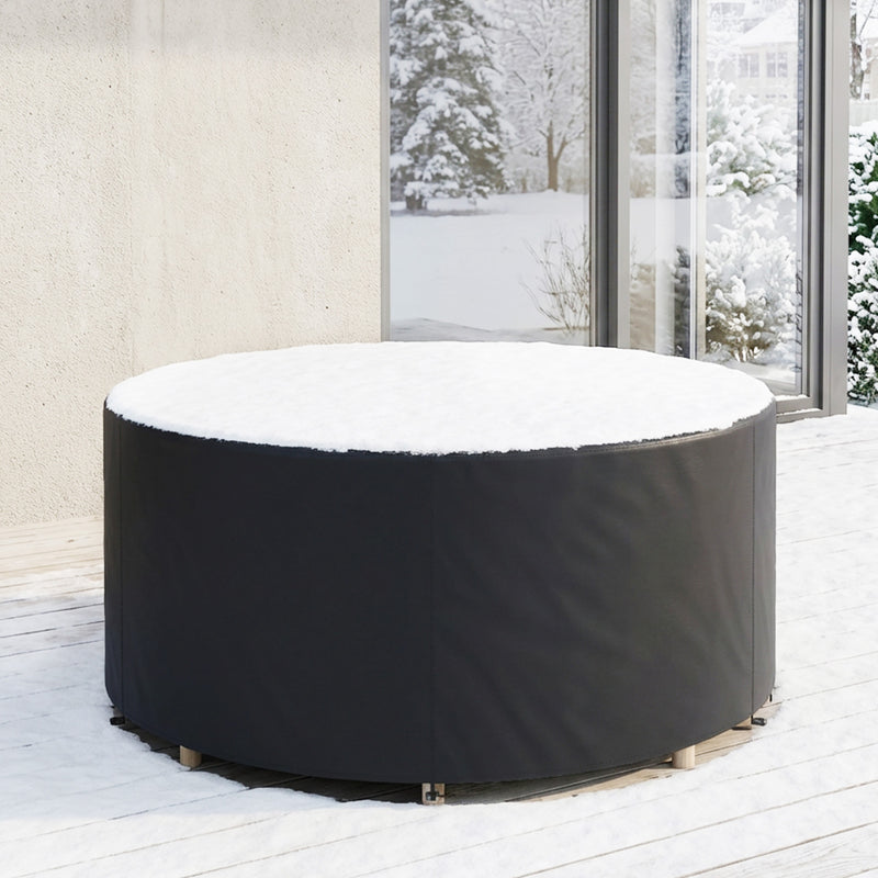 Outsunny Round Garden Furniture Cover, Waterproof Garden Table Cover, 420D Heavy Duty Oxford for Outdoor, Dia.214 x 70 – view 9