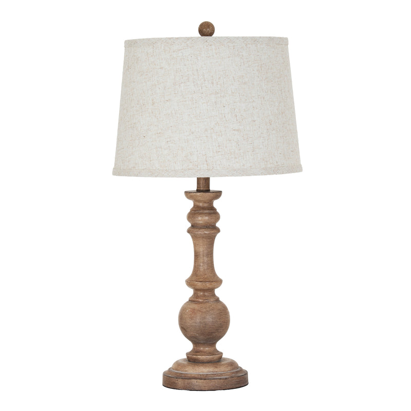 Seraphia table lamp with edged linen shade, product view 3