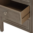 Serene Three-Drawer Bedside Table – Grey, additional product view 2