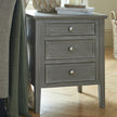 Serene Three-Drawer Bedside Table – Grey, additional product view 5