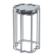 mirrored side tables nested together