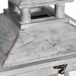 Close-up of the distressed grey lantern top and clasp