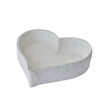 Large matt white heart dish