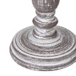 Round turned base with streaked grey finish