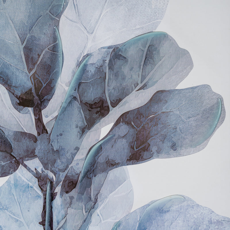 Close-up of the layered blue leaves