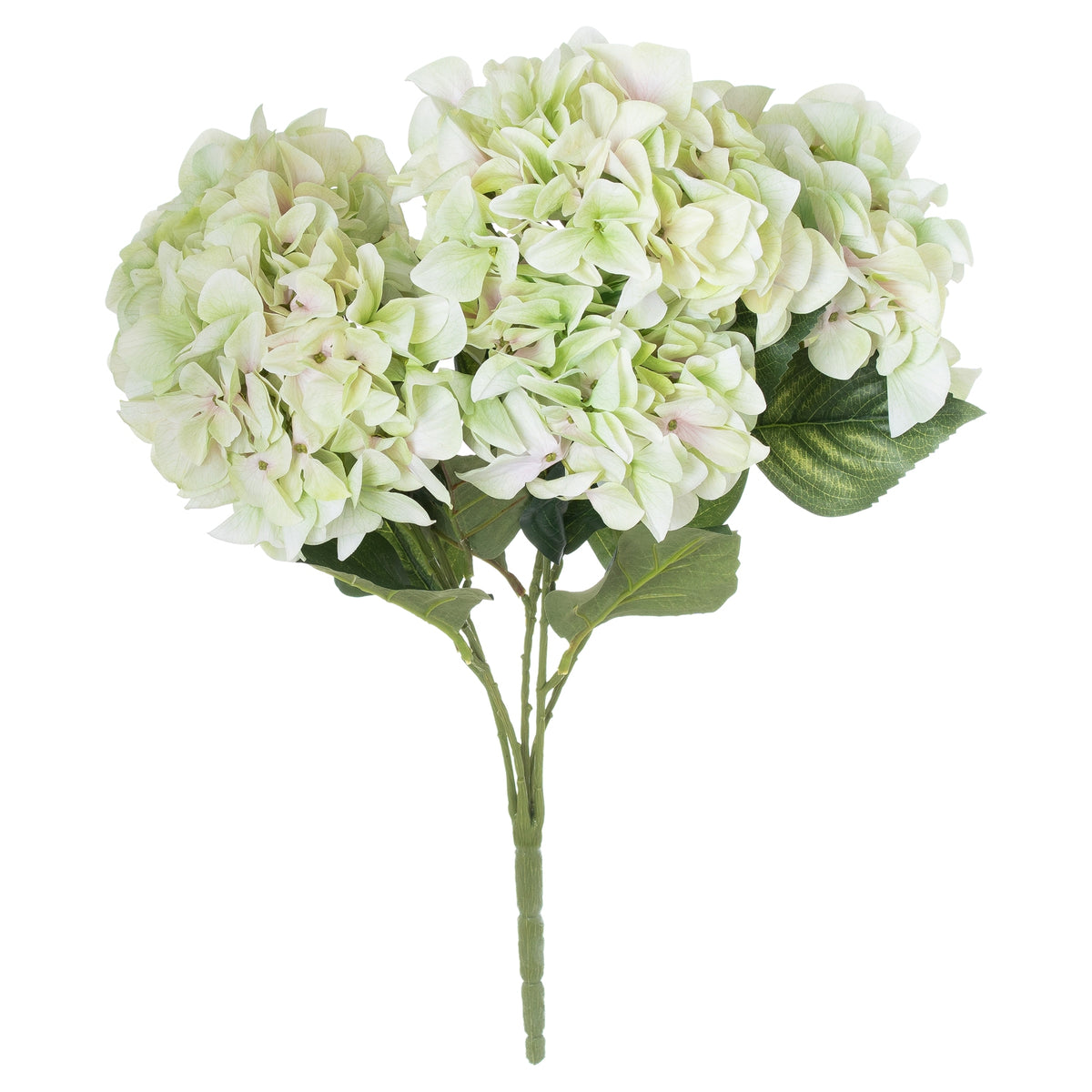 Shabby green artificial hydrangea bouquet