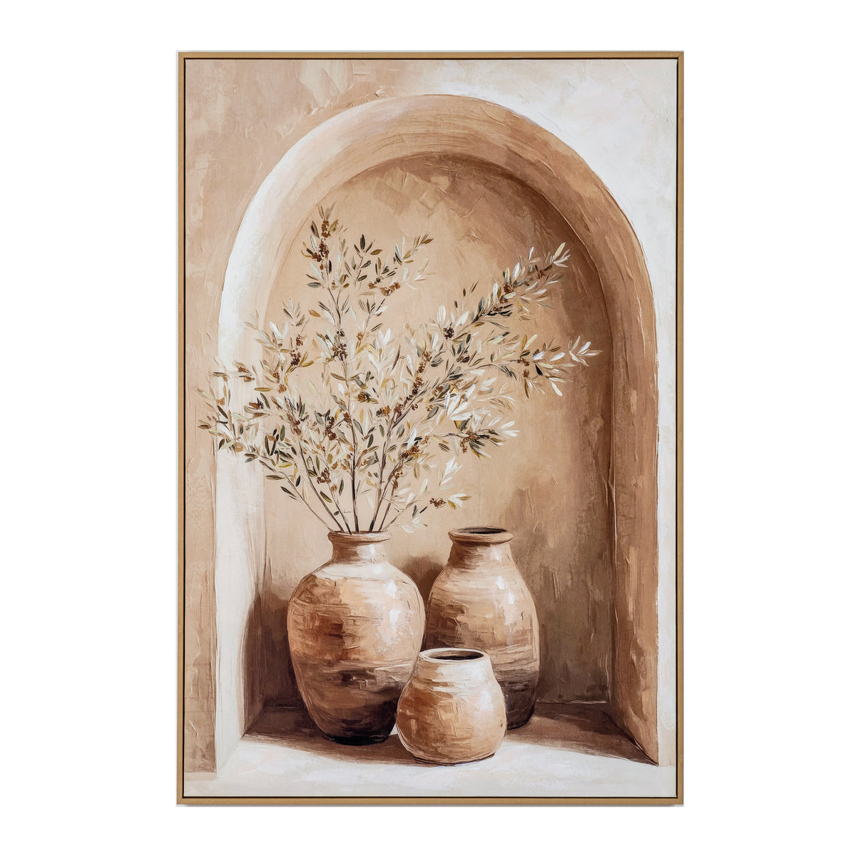 Siena Vase Hand-Painted Framed Canvas – 82.5 × 122.5cm, product view