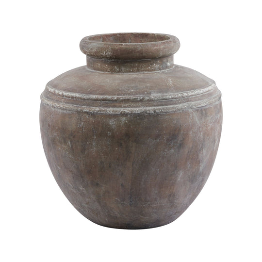 Siena large weathered brown ceramic water pot