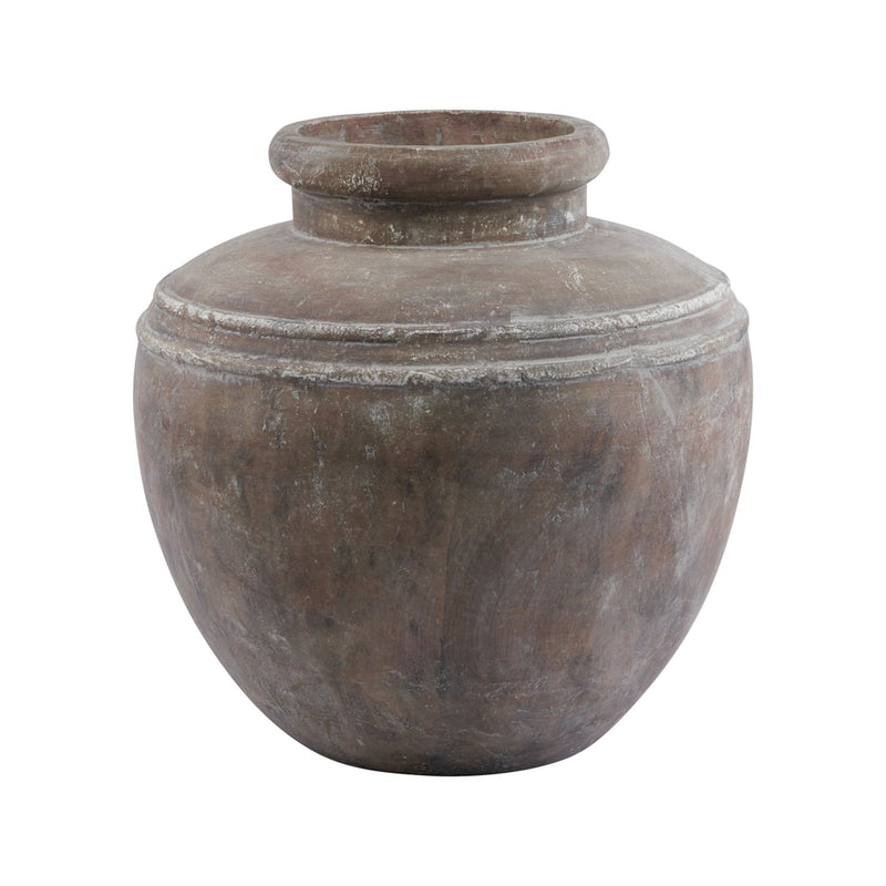 Siena large weathered brown ceramic water pot