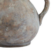 Close-up of the weathered brown and grey finish