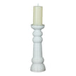 Sile large candle holder with a cream pillar candle