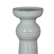 close-up of the ribbed glaze and candle dish