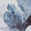 Close-up of the layered blue and plum leaves