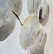 Close-up of the textured silver-grey and champagne leaves