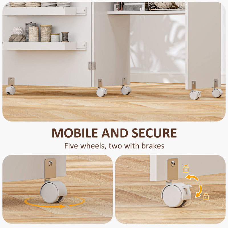 Folding sewing table – white – image 7