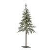 120cm snowy woodland Christmas tree with lights on